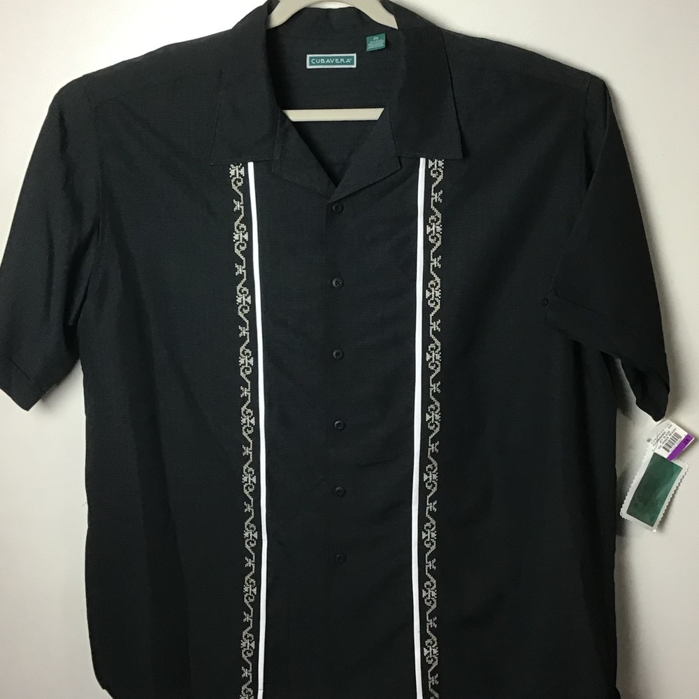 Cubavera black s/s button up shirt. 2XL